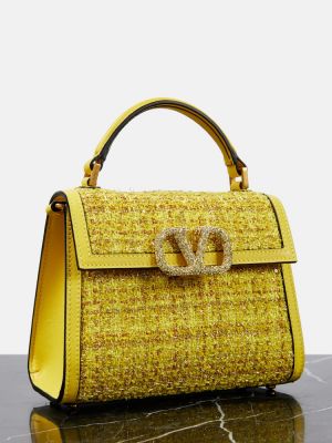 Τσάντα shopper Valentino Garavani κίτρινο