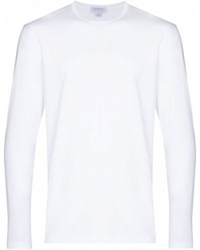 Camiseta manga larga Sunspel blanco