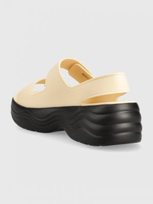 Sandale cu platformă Crocs bej