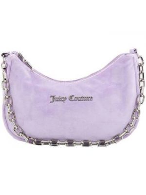 Fioletowa welurowa torba na ramię Juicy Couture