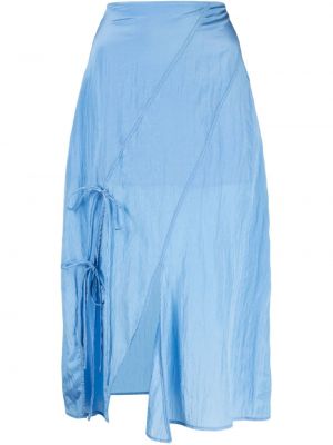Drapovaný midi sukňa Rejina Pyo modrá
