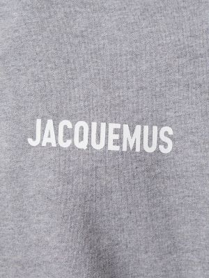 Bluza z kapturem bawełniana Jacquemus beżowa
