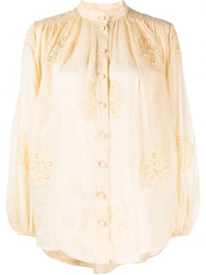 Bluză cu model floral Zimmermann galben