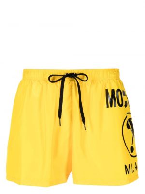 Shorts mit print Moschino gelb