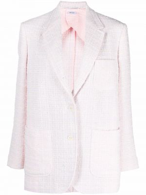 Tweed lang jakke Thom Browne rosa