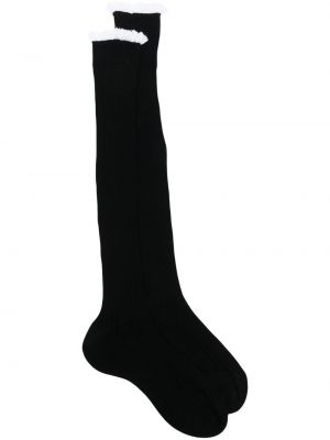Чорапи с дантела Prada черно