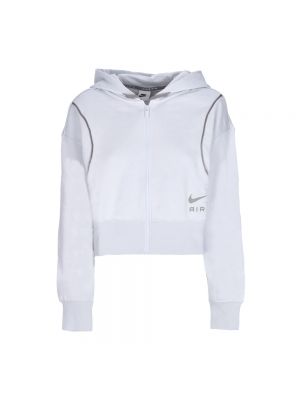 Fleece hoodie mit reißverschluss Nike weiß