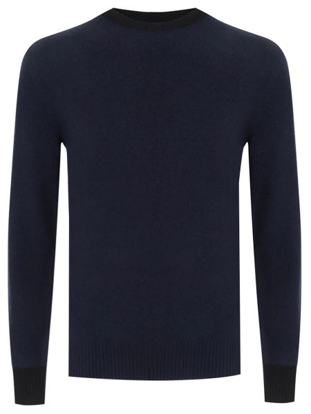 Кашемировый шерстяной свитер Boss синий