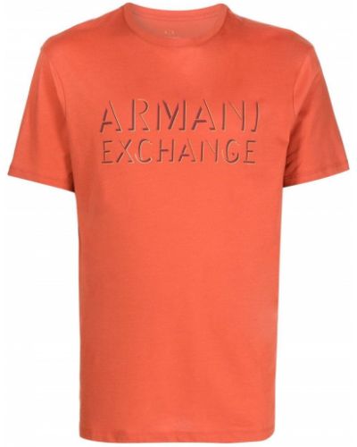 Trykt t-skjorte Armani Exchange oransje