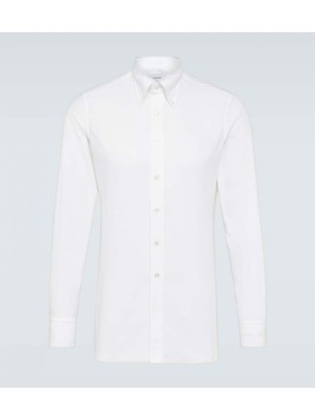Camicia di cotone Lardini bianco