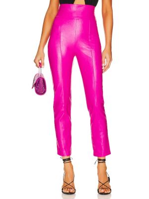 Pantalones de cuero Amanda Uprichard rosa