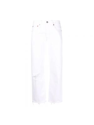 Proste spodnie R13 - Biały