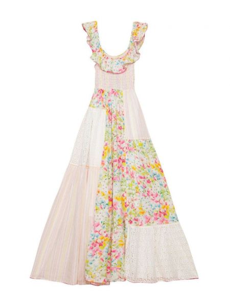 Ravna haljina s cvjetnim printom s printom Bytimo bijela
