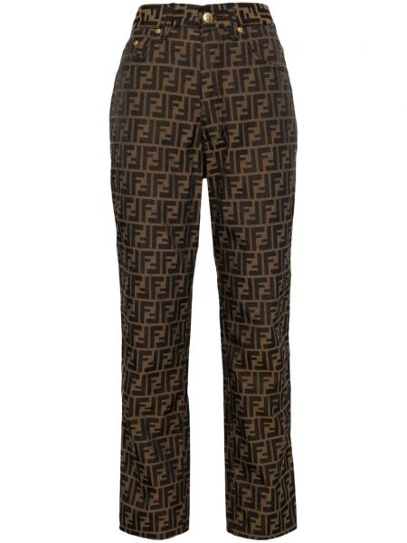 Jacquard straight jeans Fendi Pre-owned