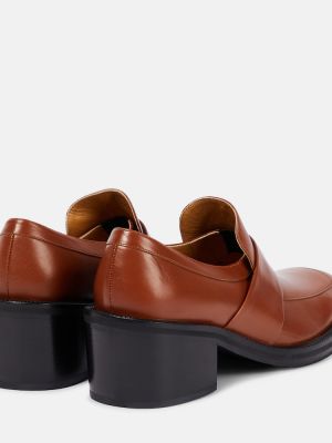 Pantofi cu toc din piele Dries Van Noten maro