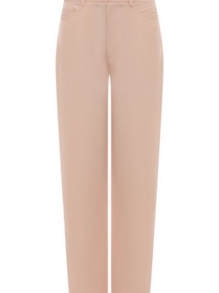 Льняные брюки из вискозы Loulou Studio розовые