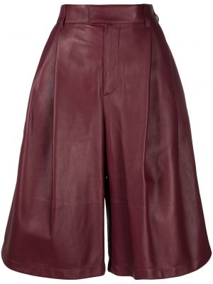 Pantalones cortos de cintura alta Bottega Veneta rojo