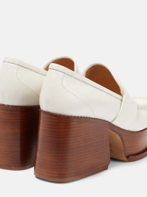 Δερμάτινα loafers με πλατφόρμα Gabriela Hearst λευκό