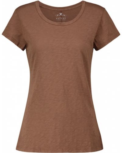 Хлопковая футболка Velvet, коричневый