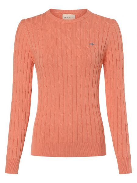 Sweter bawełniany Gant pomarańczowy