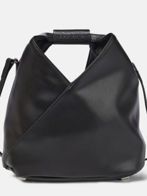 Кожаная сумка из искусственной кожи Mm6 Maison Margiela черная