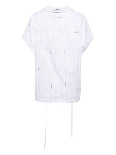 Dryžuota medvilninė marškiniai System balta
