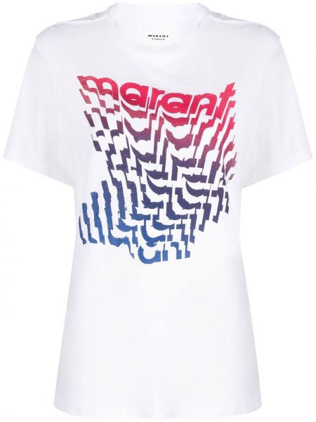 T-shirt di cotone Marant étoile bianco