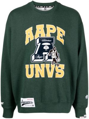 Jersey sweatshirt mit print Aape By *a Bathing Ape® grün