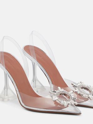 Pumps med slingback Amina Muaddi vit