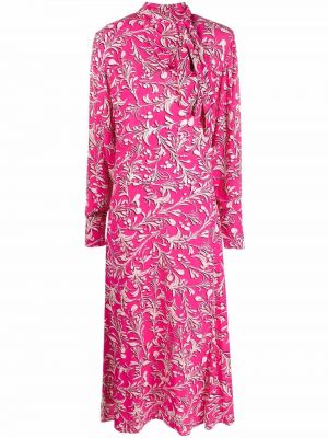 Růžové maxi šaty s potiskem Isabel Marant Etoile