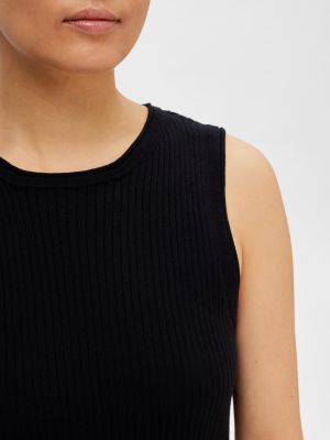 Haut en tricot Selected Femme noir