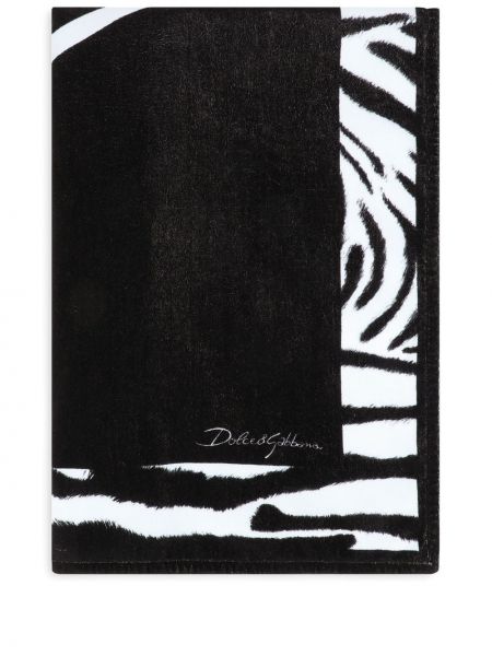 Zebra mintás fürdőköpeny nyomtatás Dolce & Gabbana fekete