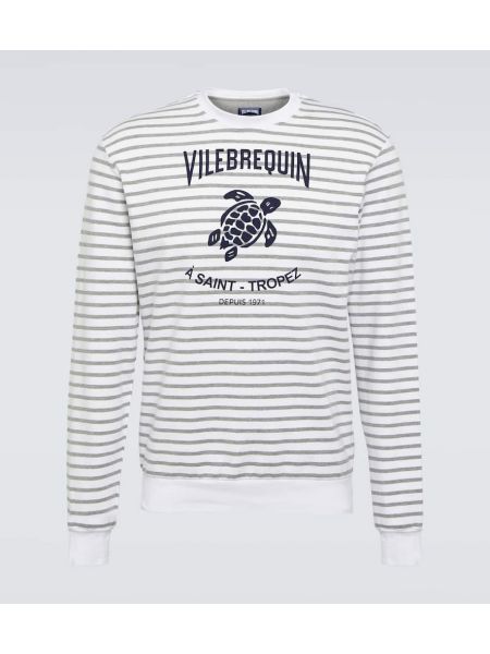 Dryžuotas medvilninis džemperis Vilebrequin balta