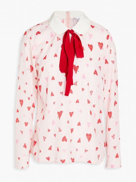 Блузка с принтом Redvalentino розовая