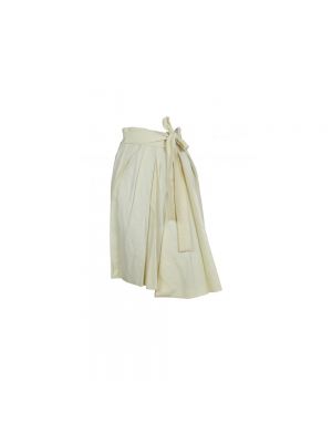 Mini spódniczka plisowana Prada biała