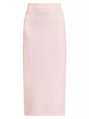Шерстяная юбка миди Zimmermann розовая