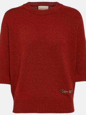 Kašmírový svetr Gucci červený