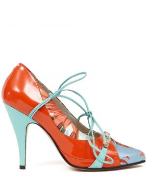 Pantofi cu toc cu imagine Maison Margiela roșu