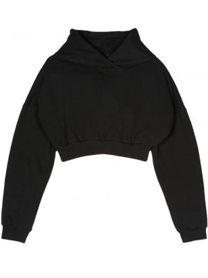 Pamučna hoodie s kapuljačom Entire Studios crna