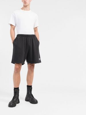 Shorts de sport en coton Balenciaga noir