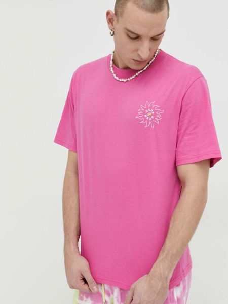 Бавовняна футболка Gcds рожева