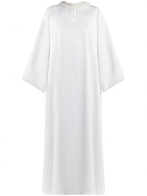 Μάξι φόρεμα με παγιέτες από κρεπ Shatha Essa λευκό