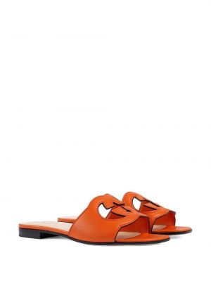 Sandales en cuir Gucci orange
