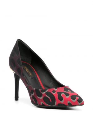 Calzado con tacón leopardo Louis Vuitton rojo