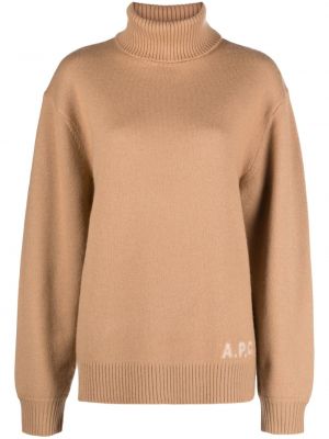Вълнен пуловер A.p.c. кафяво