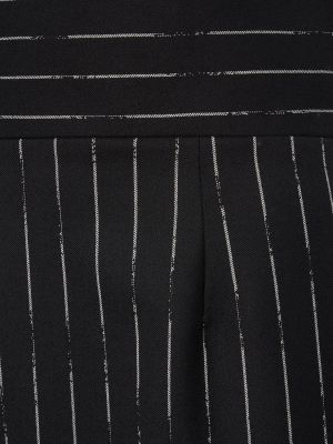 Pruhované vlněné sukně Alexander Mcqueen černé
