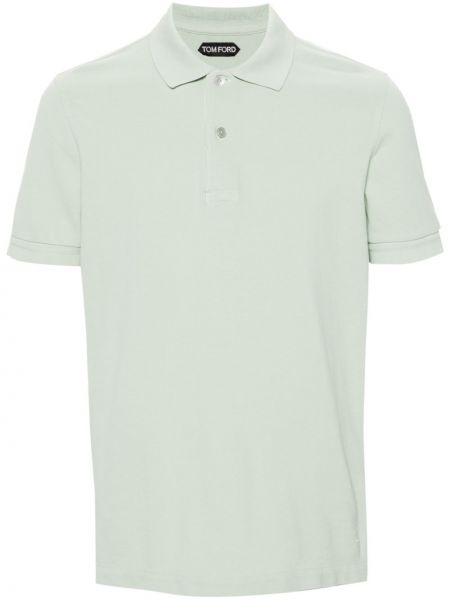 Kokvilnas polo krekls Tom Ford zaļš