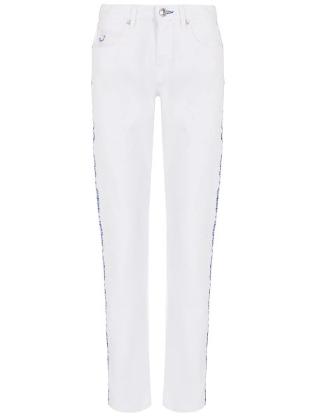 Белые хлопковые прямые джинсы Jacob Cohen