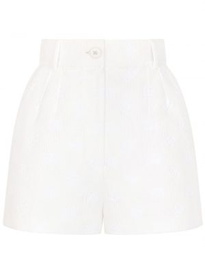 Kratke hlače iz žakarda Dolce & Gabbana bela