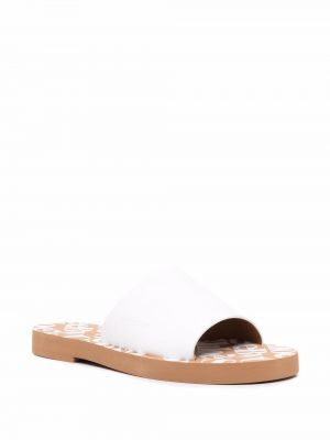 Sandales en cuir à bouts ouverts See By Chloé blanc